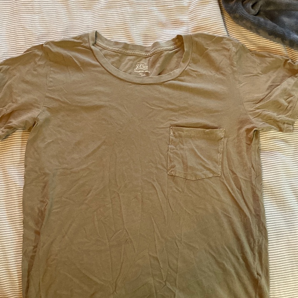 J.Crew army green garment-dyed tee